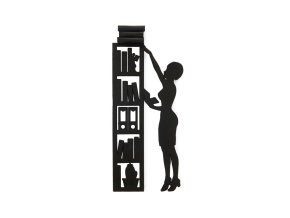 38307 bookmark the library black nylon plastic 27930
