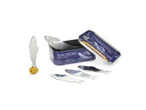 38313 snack fork anchois x6 metal box tin 27973