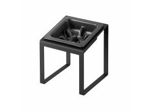 39681 sklonena pet miska pro pomale krmeni yamazaki nooks 10240 180ml cerna