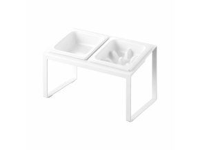 39684 sklonene pet misky pro pomale krmeni yamazaki nooks 10241 bile