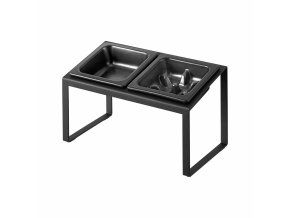 39687 sklonene pet misky pro pomale krmeni yamazaki nooks 10242 cerne