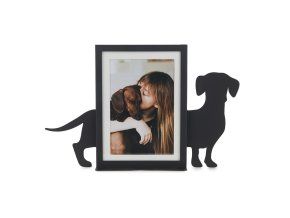 photo frame teckel vertical black metal 28210